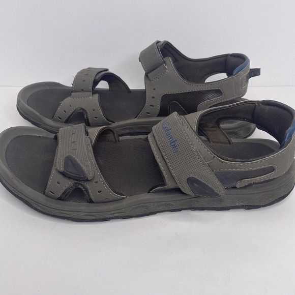 Columbia Hiking Sandals Mens Sz 12 Gray Shoes Bm4398-231 Hook And Loop Omni Grip - Picture 4 of 7